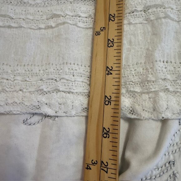 Intimately LOGG Size Large Victoria Top Sheer Ivory Lace Long Sleeve Pullover - Picture 9 of 10